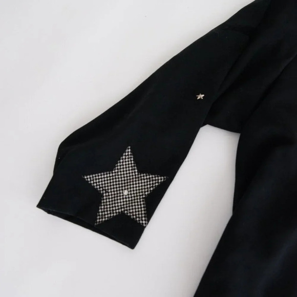 Vintage Eric Ryan Black "Stars & Bolt" Design Open Face Blazer - Picture 9 of 13